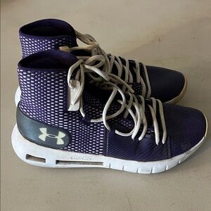 Under Armour Purple and White High-Top Sneakers